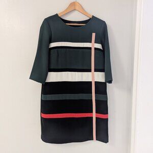 Cop.Copine Graphic Color Block Shift Dress